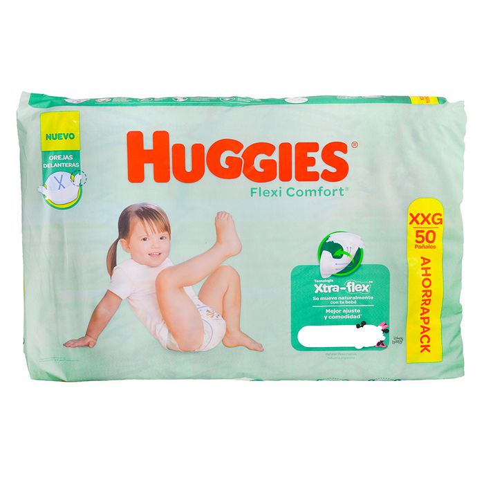 Pañales-HUGGIES-Flex-Confort-ahorro-XXG-50-un. Pañales-HUGGIES-Flex-Confort-ahorro-XXG-50-un.