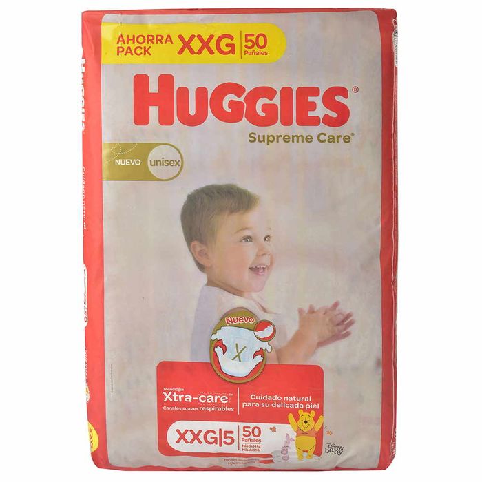 Pañal-HUGGIES-supreme-ahorro-XXG-unisex-50-un. Pañal-HUGGIES-supreme-ahorro-XXG-unisex-50-un.