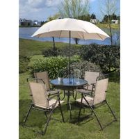 Set-de-jardin-mesa-4-sillas-acero---sombrilla