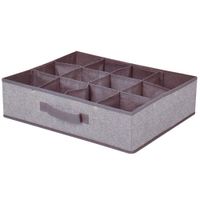 Organizador-ropa-12-compartimentos-gris-45x36x12-cm