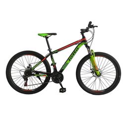 Bicicleta-LOTTO-Rod.-275-negro-naranja-verde-24-velocidades-acero