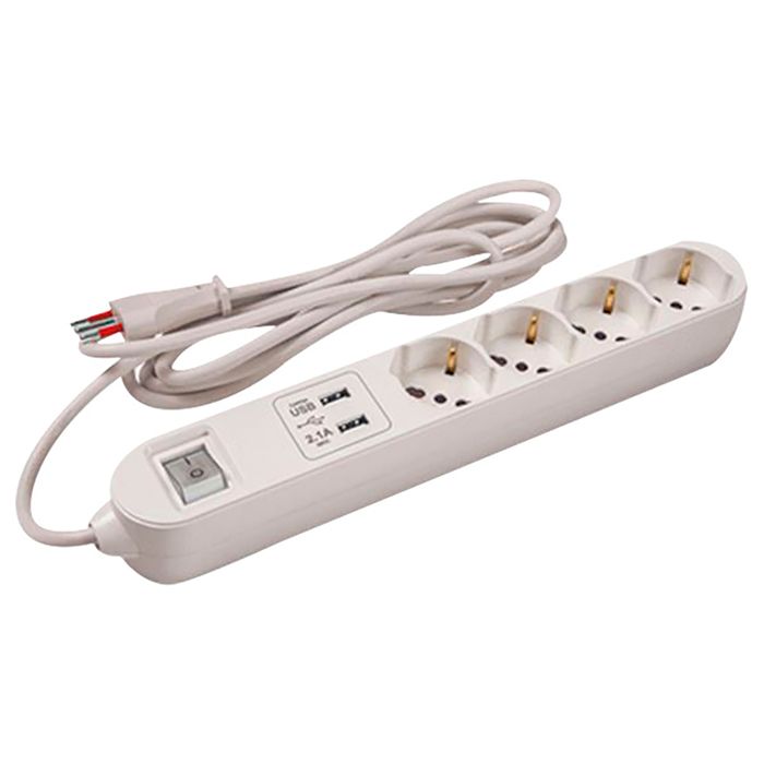 Prolongador-VIVION-4-schuko-2-usb-3-metros