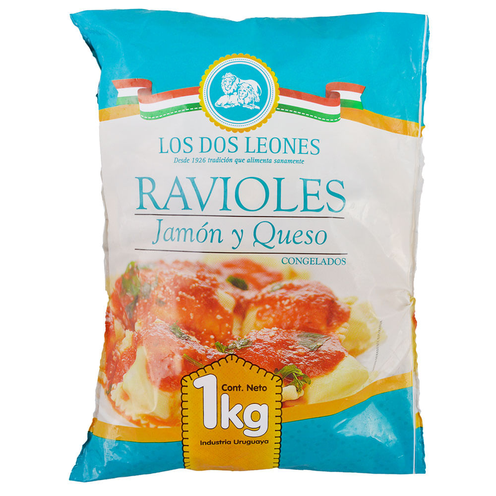 Ravioles LOS DOS LEONES jamón y queso 1 kg - devotoweb