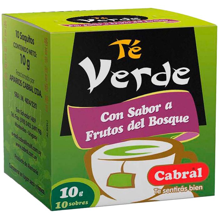 Te-verde-CABRAL-frutos-del-bosque-10-un. Te-verde-CABRAL-frutos-del-bosque-10-un.
