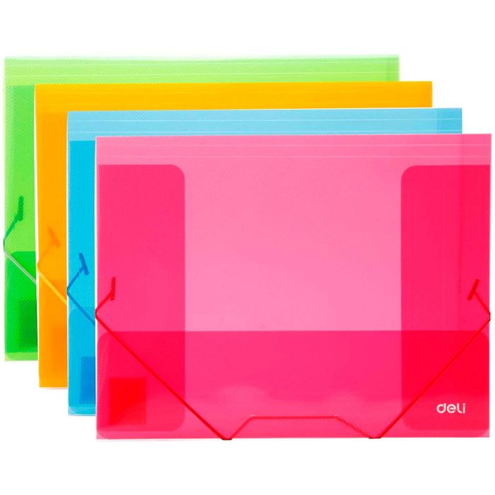 Carpeta-plastica-con-elastico-A4-deli-4-colores Carpeta-plastica-con-elastico-A4-deli-4-colores