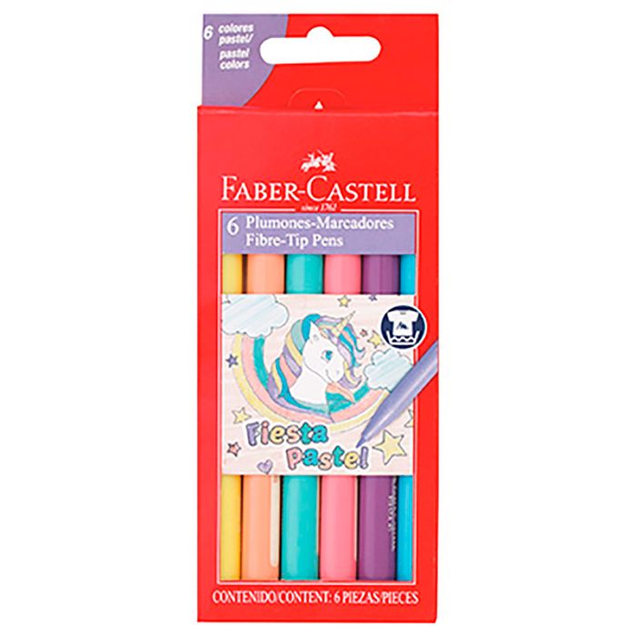 Marcadores-FABER-CASTELL-pastel-6-un.