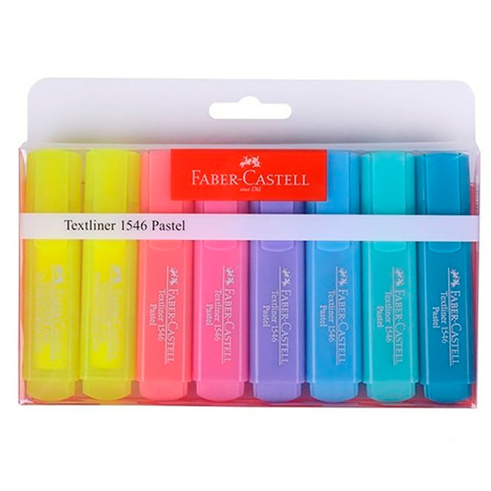 Resaltadores FABER CASTELL pastel 8un - devotoweb