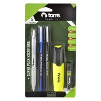 Set-de-escritura-TORRE-5-un.-1-portamina-0.7---2--boligrafos