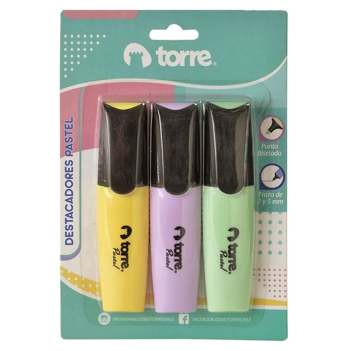 Resaltadores-TORRE-pastel-3-colores Resaltadores-TORRE-pastel-3-colores