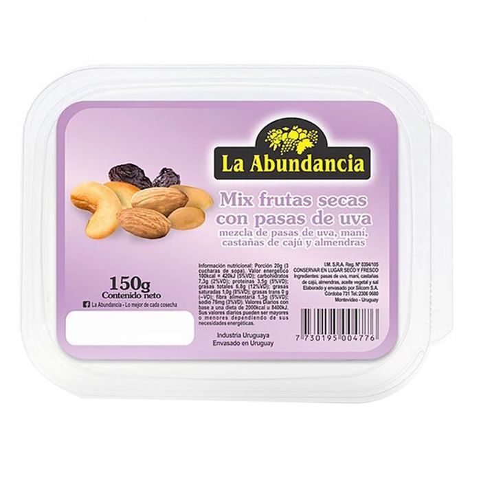 Mix-de-frutas-secas-con-pasas-LA-ABUNDANCIA-150-g Mix-de-frutas-secas-con-pasas-LA-ABUNDANCIA-150-g