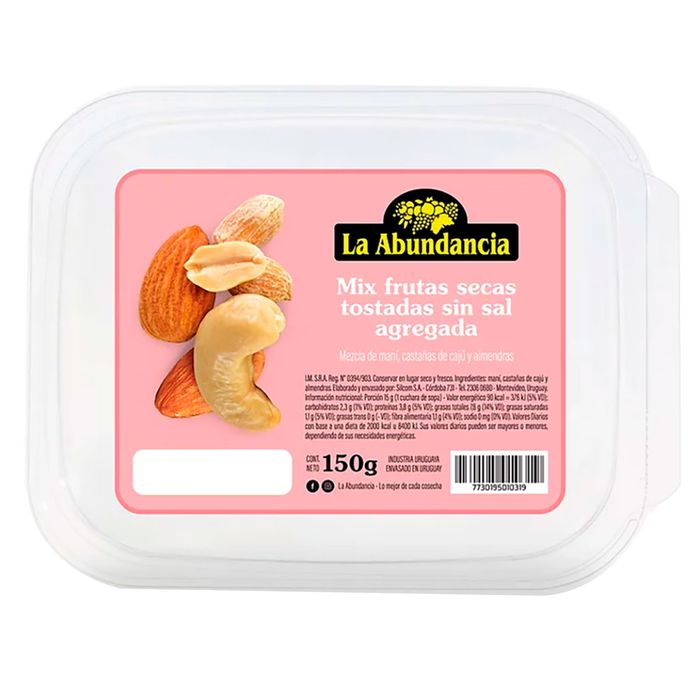 Mix-frutos-secos-sin-sal-LA-ABUNDANCIA-150-g Mix-frutos-secos-sin-sal-LA-ABUNDANCIA-150-g