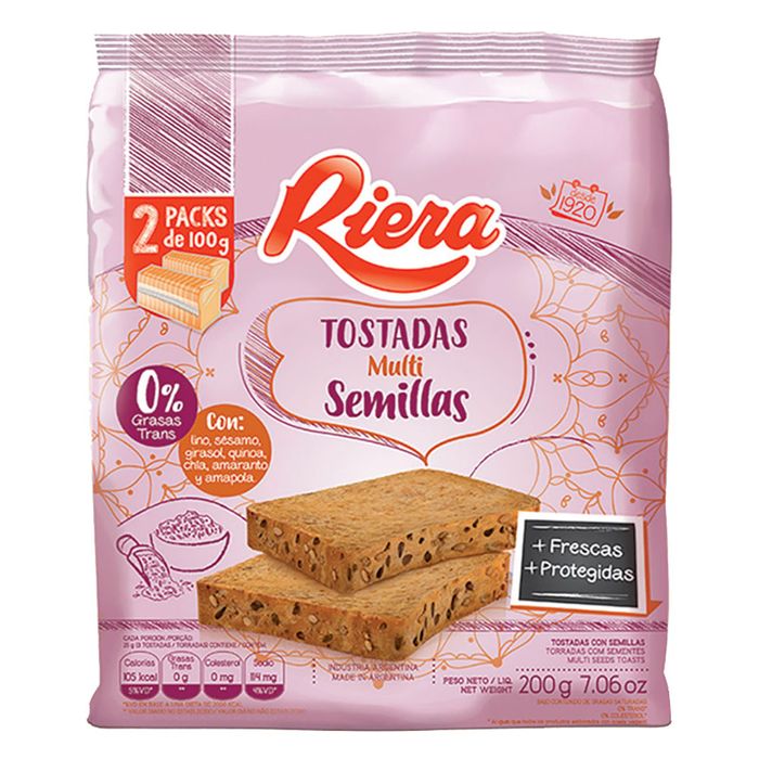 Tostadas RIERA multisemillas 200 g - devotoweb