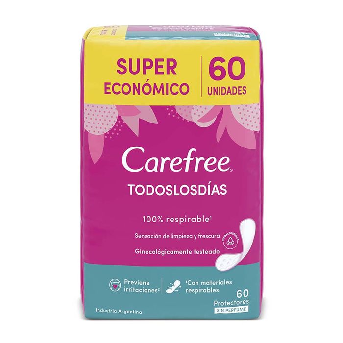 Protector-Diario-CAREFREE-Brisa-sin-Perfume-60-un. Protector-Diario-CAREFREE-Brisa-sin-Perfume-60-un.