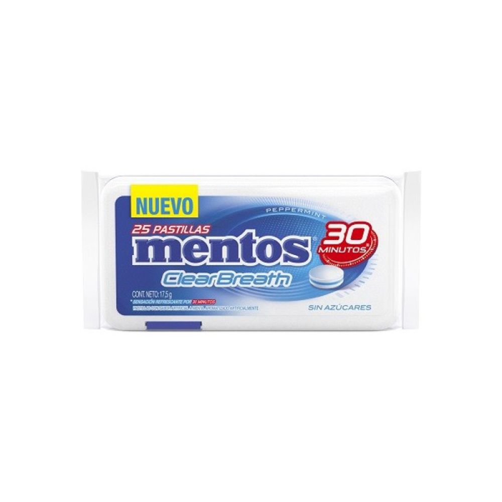 Pastillas Mentos Clear Breath Peppermint 25 Un Devotoweb 6655