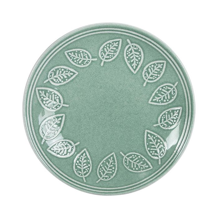 Plato-postre-20-cm-ceramica-verde