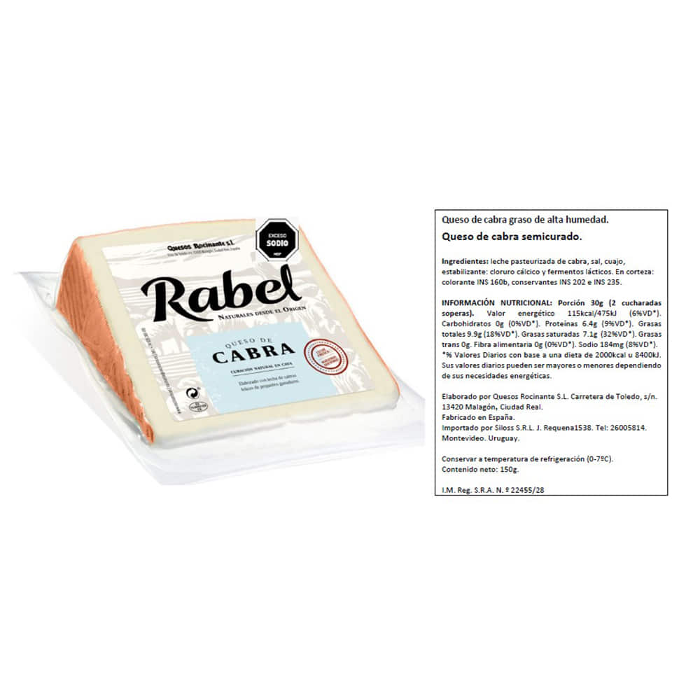 Queso de cabra natural RABEL 150 g - devotoweb