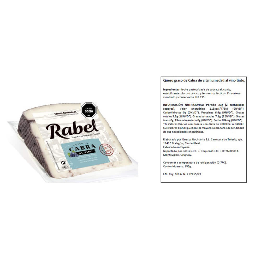 Queso de cabra al vino RABEL 150 g - devotoweb