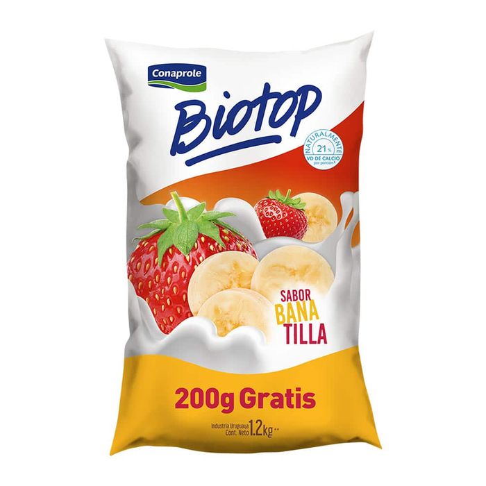 Yogur-Banana-Frutilla-Biotop-Conaprole-12-L Yogur-Banana-Frutilla-Biotop-Conaprole-12-L