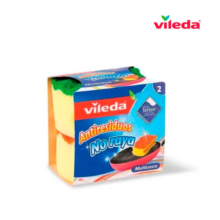 Fibra-esponja-VILEDA-antiresiduo-x-2-un. Fibra-esponja-VILEDA-antiresiduo-x-2-un.