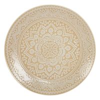 Plato-llano-27-cm-ceramica-decorado-beige-mandala