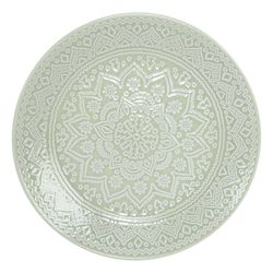 Plato-llano-27-cm-ceramica-decorado-verde-mandala