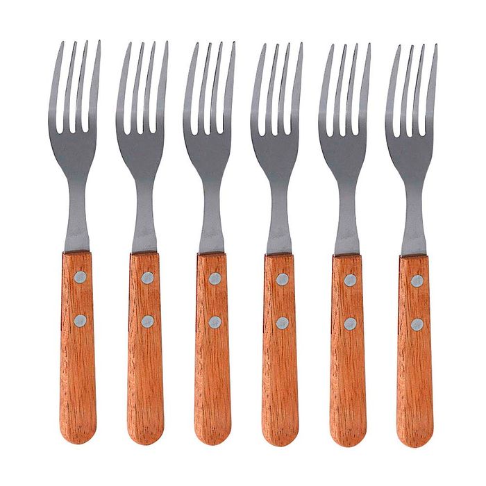Set-x-6-tenedores-en-acero-inoxidable-mango-en-madera