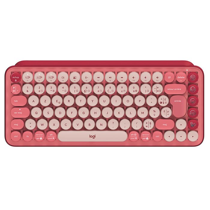 Teclado-LOGITECH-inalambrico-pop-keys-rosado