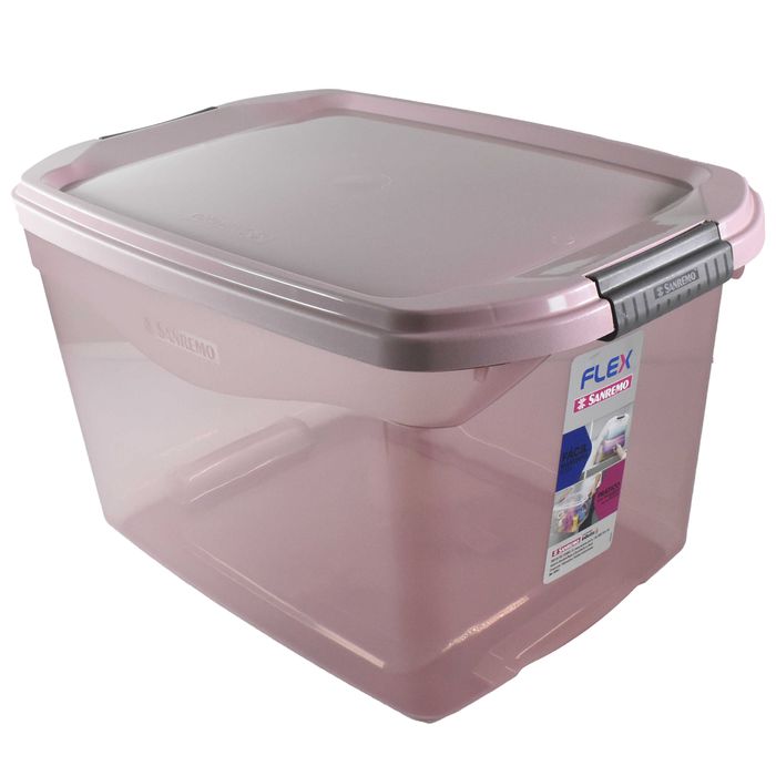 Caja-organizadora-29-L-rosa-traslucido-flex-SAN-REMO Caja-organizadora-29-L-rosa-traslucido-flex-SAN-REMO
