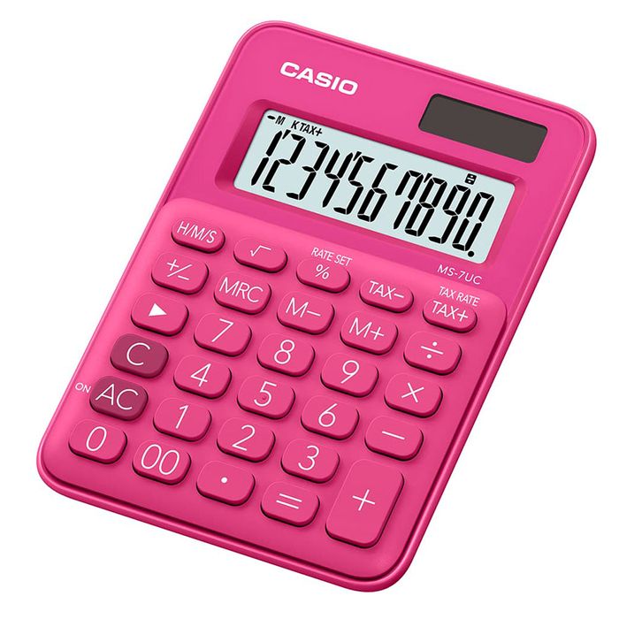 Calculadora-CASIO-Mod.-MS-7UCRD-roja Calculadora-CASIO-Mod.-MS-7UCRD-roja