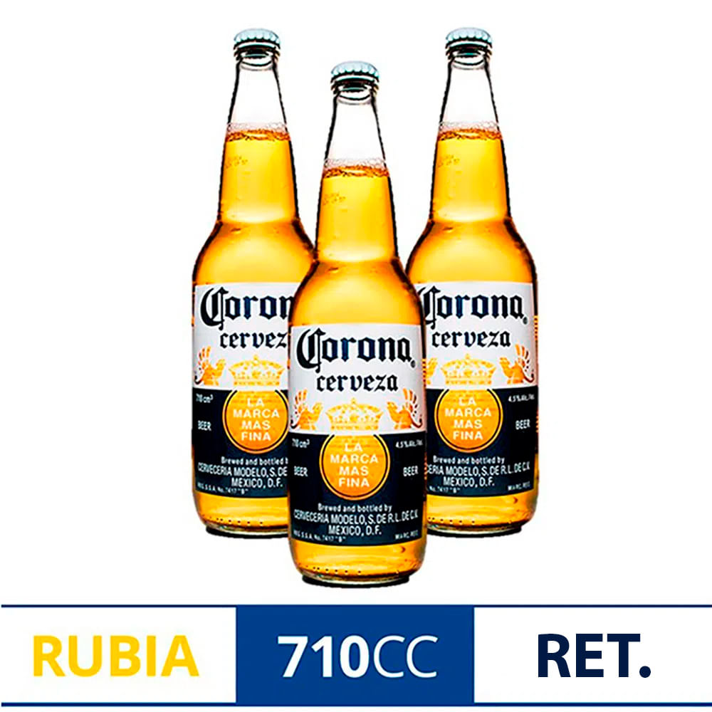 Cerveza CORONA 710 ml 3 un. - devotoweb