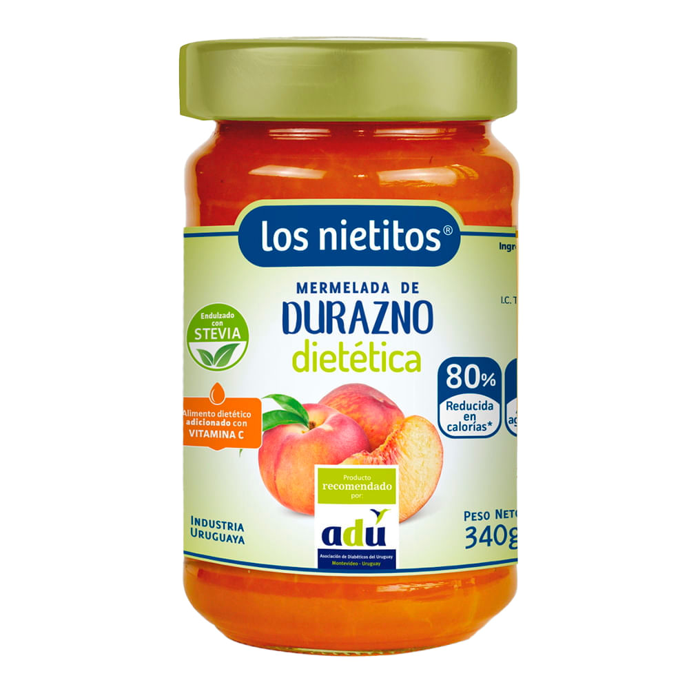 Mermelada durazno LOS NIETITOS 0% azúcar 340 g - devotoweb