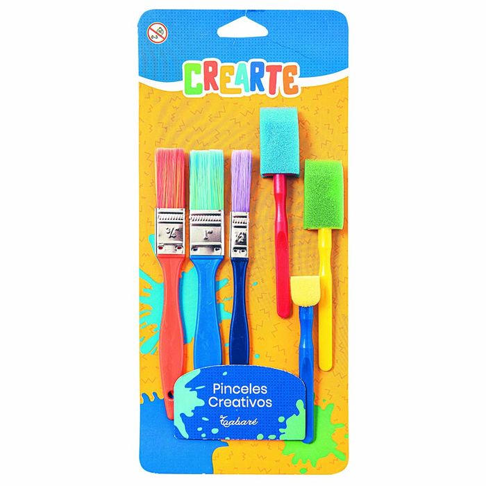 Pinceles-crearte-6-un.-3-pinceles---3-esponjas Pinceles-crearte-6-un.-3-pinceles---3-esponjas