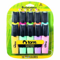 Destacadores-TORRE-5-neon-5-pastel