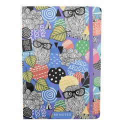 Libreta-tapa-dura-A5-lomo-con-elastico-80h-lechuza