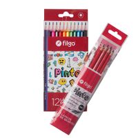 Lapices-de-colores-FILGO-12-un.---4-lapices-grafito-de-regalo