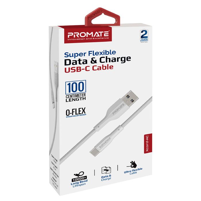 Cable-usb-a-usb-c-1-metro-PROMATE-Xcord-ac-blanco