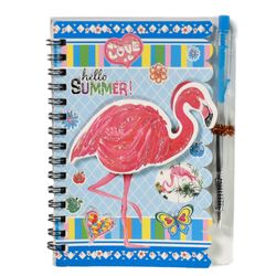 Libreta-con-rulo-A6---lapicera-flamenco