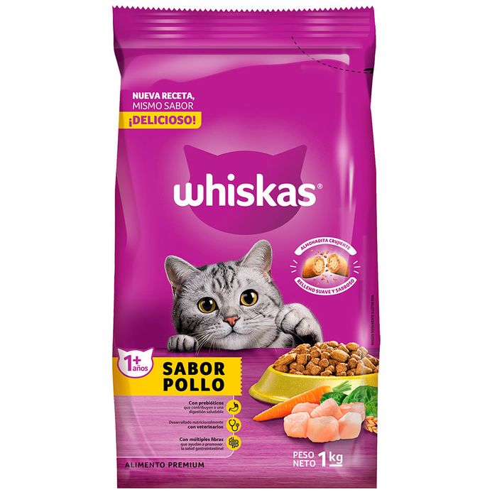 Alimento-para-gatos-WHISKAS-Pollo---Leche-1-kg Alimento-para-gatos-WHISKAS-Pollo---Leche-1-kg