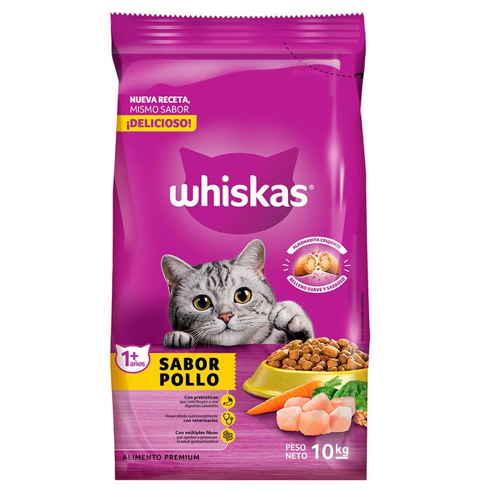 ALIMENTO-GATO-WHISKAS-POLLO-LECHE--BL-10-KG------- ALIMENTO-GATO-WHISKAS-POLLO-LECHE--BL-10-KG-------