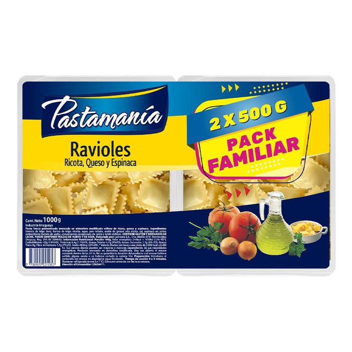 Pack-ravioles-PASTAMANIA-Ricota-Espinaca-1-kg Pack-ravioles-PASTAMANIA-Ricota-Espinaca-1-kg