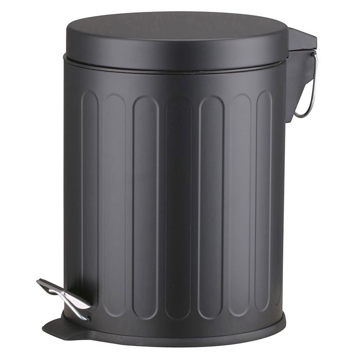 Papelera-con-pedal-5-L-redonda-HOME-negra-26x205x28-cm