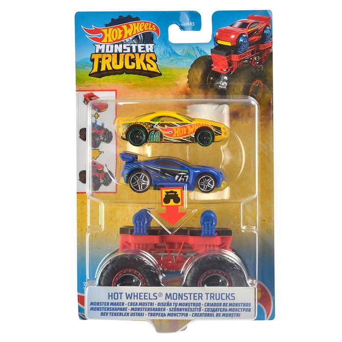HOT-WHEELS-Vehiculos-Hwx2-con-soporte-monster-truck