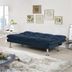 Sofa-cama-Futon-de-color-azul-oscuro