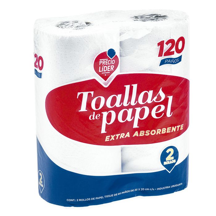 Toalla-papel-precio-LIDER-60-paños-c-u--x-2-un. Toalla-papel-precio-LIDER-60-paños-c-u--x-2-un.