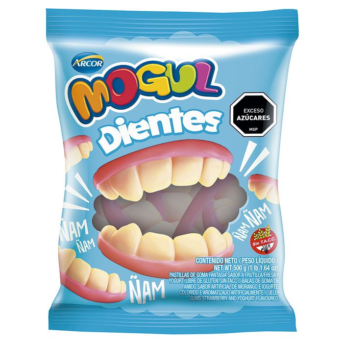 Gomas-Mogul-Arcor-dientes-500-g Gomas-Mogul-Arcor-dientes-500-g