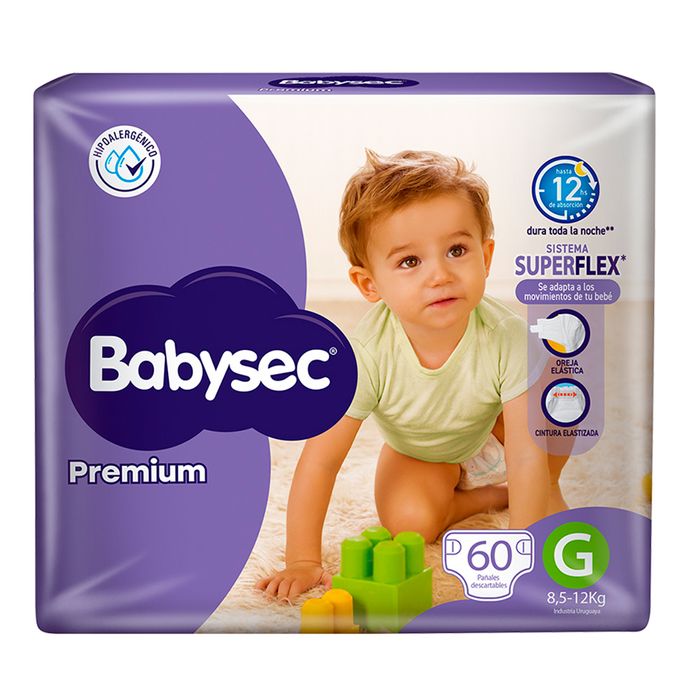 Pañal-Babysec-premium-G-60-un. Pañal-Babysec-premium-G-60-un.