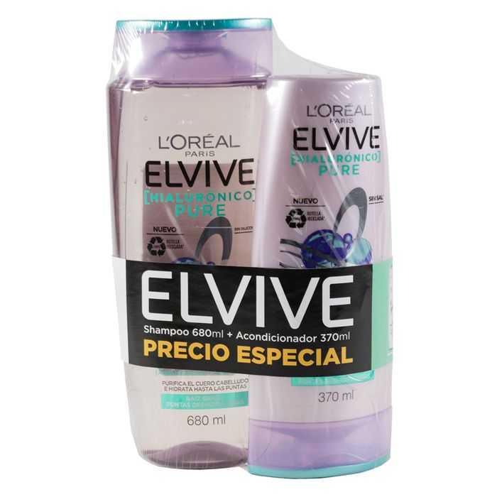 Pack-ELVIVE-Pure-Shampoo-680-ml---Acondicionador-370-ml Pack-ELVIVE-Pure-Shampoo-680-ml---Acondicionador-370-ml