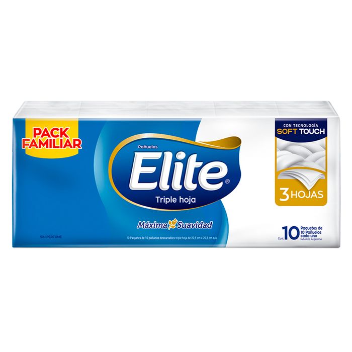 Pañuelo-Facial-Elite-10-un. Pañuelo-Facial-Elite-10-un.