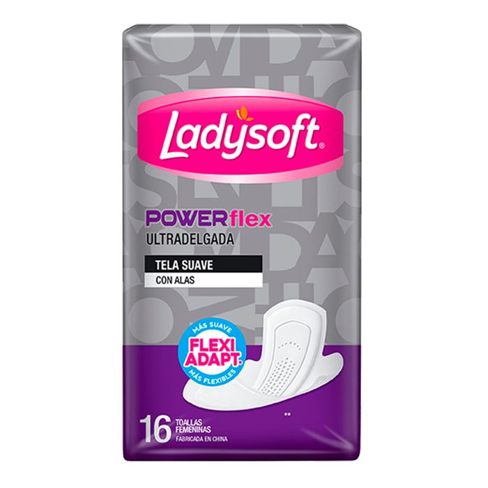 Toalla-femenina-LADYSOFT-Power-Flex-16-un. Toalla-femenina-LADYSOFT-Power-Flex-16-un.