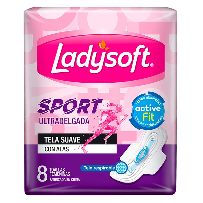 Toalla-femenina-Ladysoft-sport-8-un. Toalla-femenina-Ladysoft-sport-8-un.